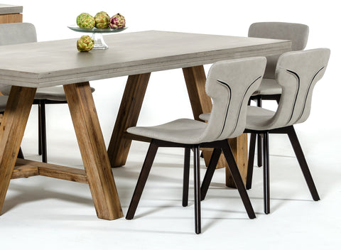 Zach Modern Grey Eco Leather Dining Chair (Set Of 2) Model VGKKY1258B-LTGRY