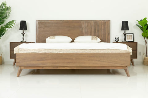 Modrest Claire Contemporary Walnut Bed Model VGWDWIN-USQB-BED