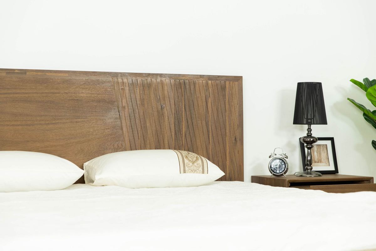 Modrest Claire Queen Contemporary Walnut Bed Model VGWDWIN-USQB-BED-Q