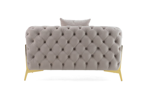 Divani Casa Clarice Transitional Light Beige Velvet Chair Model VGAH-SF1013-1-BGE