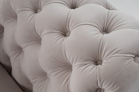 Divani Casa Clarice Transitional Light Beige Velvet Chair Model VGAH-SF1013-1-BGE