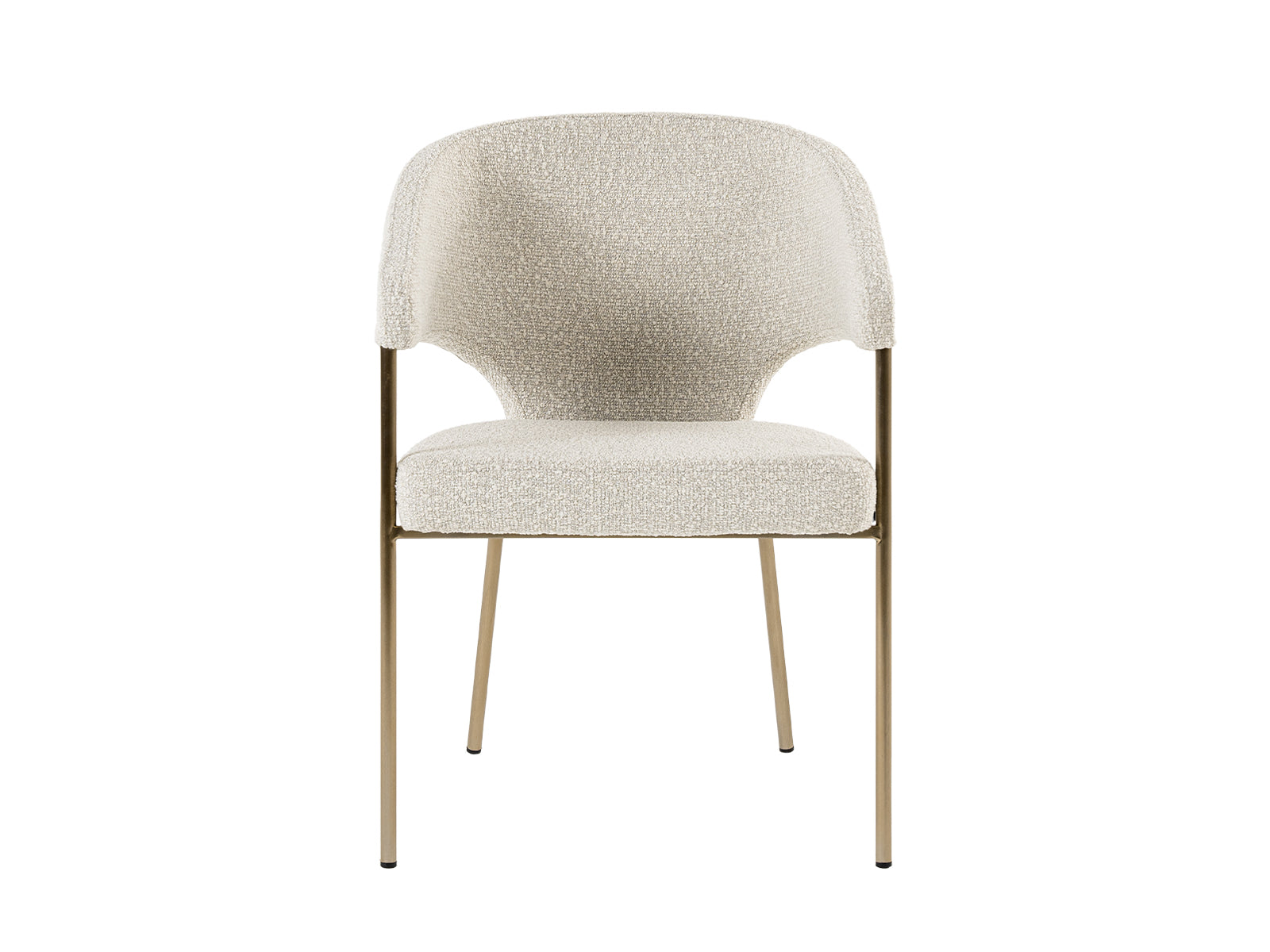 Modrest Claudine Modern Light Grey Fabric & Antique Brass Dining Chair Model VGGAGA-6214CH-1-LTGRY-4