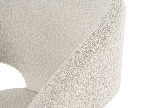 Modrest Claudine Modern Light Grey Fabric & Antique Brass Dining Chair Model VGGAGA-6214CH-1-LTGRY-4