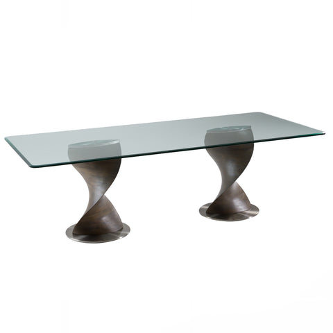 Modrest Cleveland Contemporary Glass And Grey Ash Dining Table Model VGCS-DT-16152-GRY