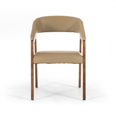 Modrest Clive Modern Taupe & Walnut Dining Chair By VIG Furniture