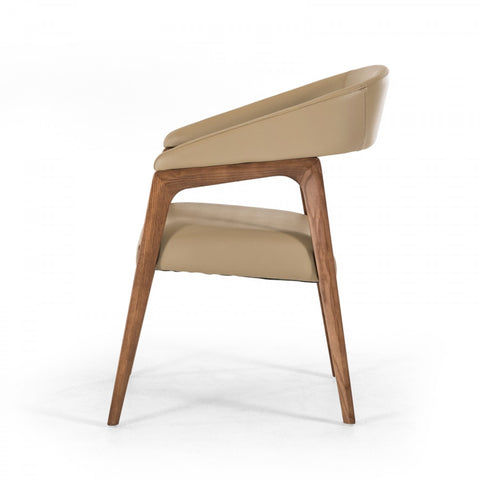 Modrest Clive Modern Taupe & Walnut Dining Chair By VIG Furniture