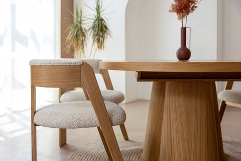 Modrest Cloud Modern Natural Oak Extendable Dining Table  Model VGME-CLOUD-DT