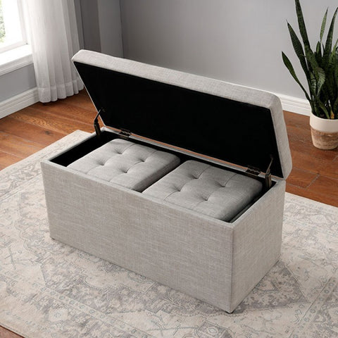 DARYN STORAGE BENCH W/ OTTOMAN