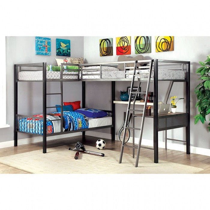 BALLARAT L-SHAPED TRIPLE TWIN BUNK BED