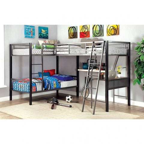 BALLARAT L-SHAPED TRIPLE TWIN BUNK BED