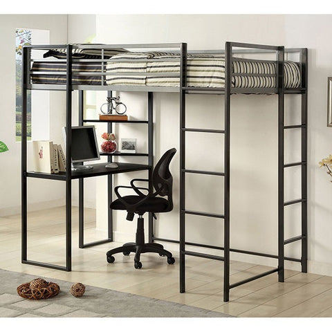 Sherman Bunk Bed Model Cm-Bk1098-Twin Bed/Workstation By Furniture Of America 