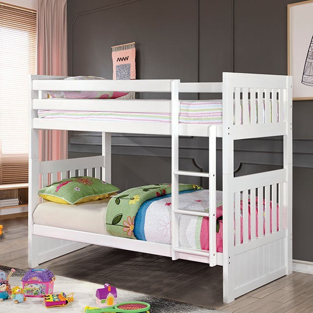 Canberra Twin/Full Bunk Bed Model Cm-Bk607-Twin/Full Bunk Bed By Furniture Of America 