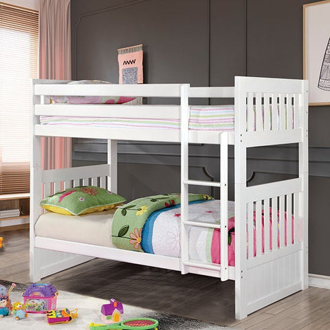Canberra Twin/Full Bunk Bed Model Cm-Bk607-Twin/Full Bunk Bed By Furniture Of America 
