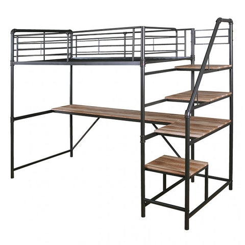 Rowley Twin Bed/Workstation Model Cm-Bk657-Bed By Furniture Of America 