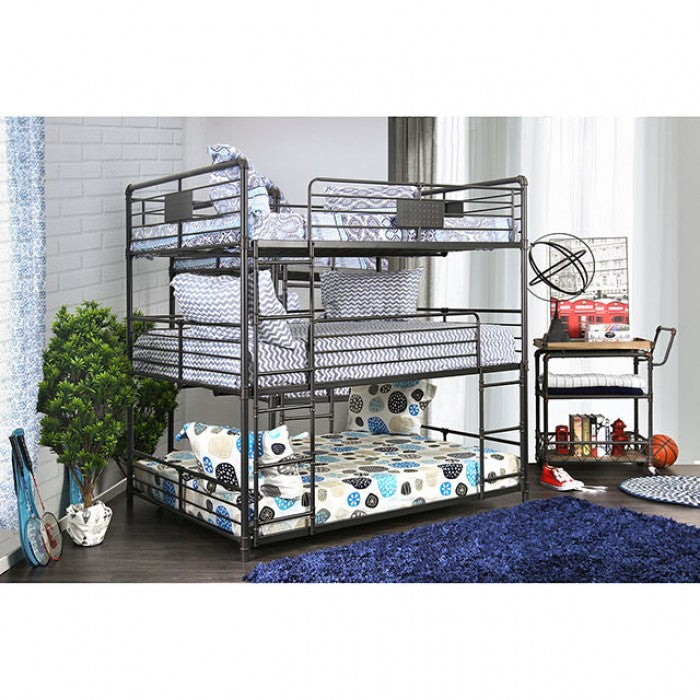 Olga Full/Full/Full Bunk Bed Model Cm-Bk912F-Bed By Furniture Of America 