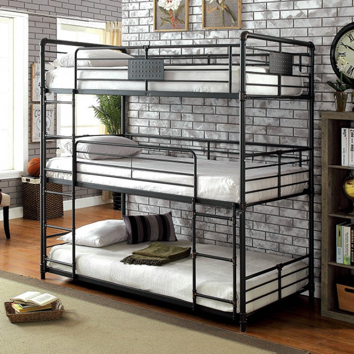 Olga Twin/Twin/Twin Bunk Bed Model Cm-Bk912-Bed By Furniture Of America 