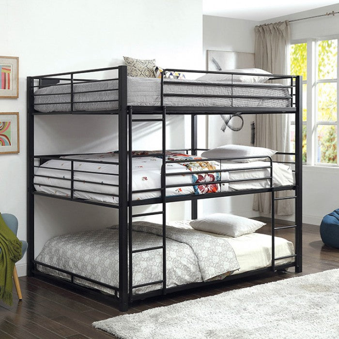 Olga Queen Triple Decker Bed Model Cm-Bk917Q-Bed By Furniture Of America 