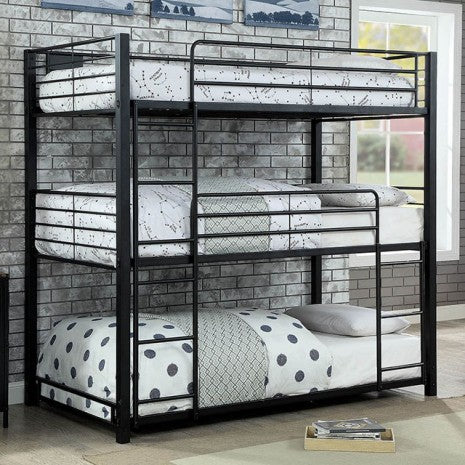 Olga Twin Triple Decker Bed Model Cm-Bk917T-Bed By Furniture Of America 