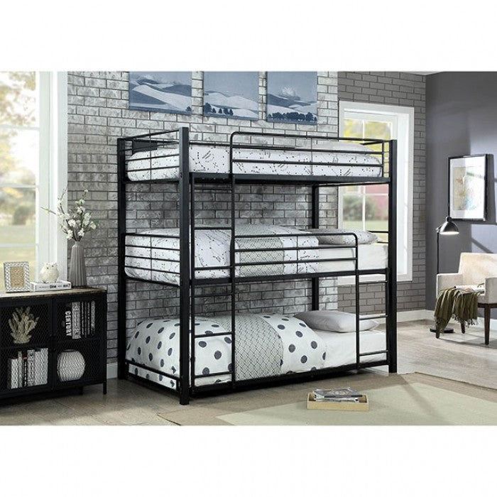Olga Twin Triple Decker Bed Model Cm-Bk917T-Bed By Furniture Of America 