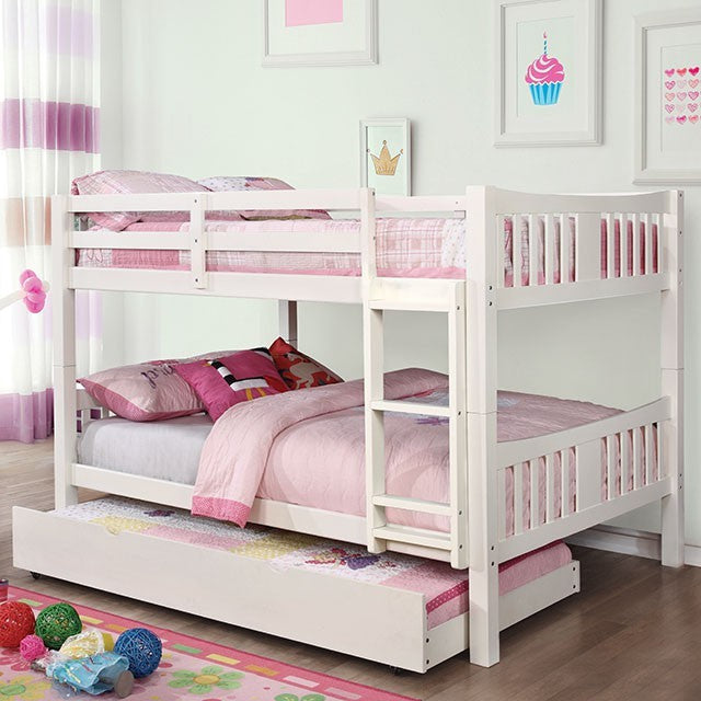 CAMERON FULL/FULL BUNK BED, WHITE
