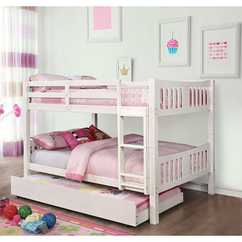 CAMERON FULL/FULL BUNK BED, WHITE