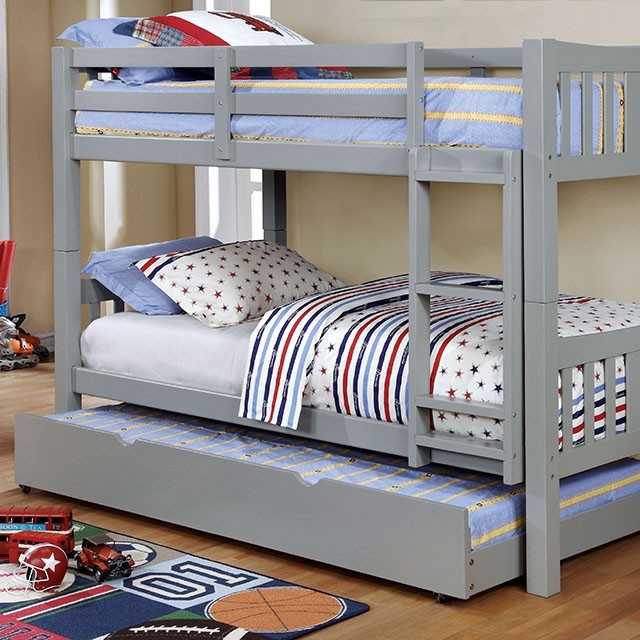 CAMERON TWIN/TWIN BUNK BED, GRAY