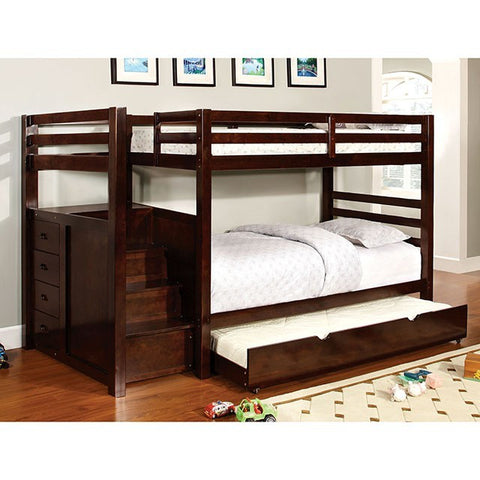 Pine Ridge Bunk Bed Model Cm-Bk966-Twin/Full Bunk Bed By Furniture Of America 