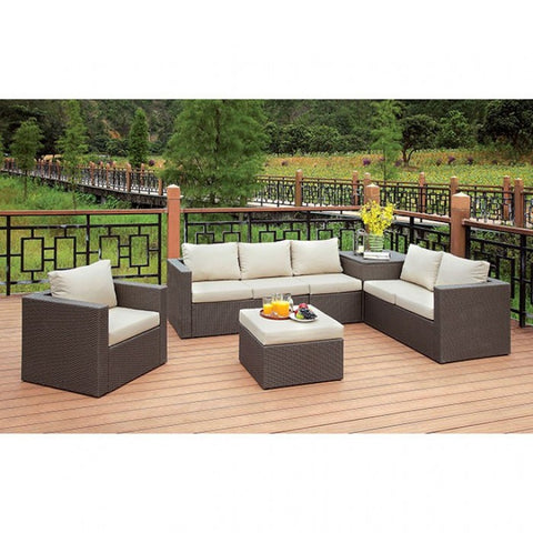 DAVINA PATIO SECTIONAL W/ OTTOMAN & STORAGE