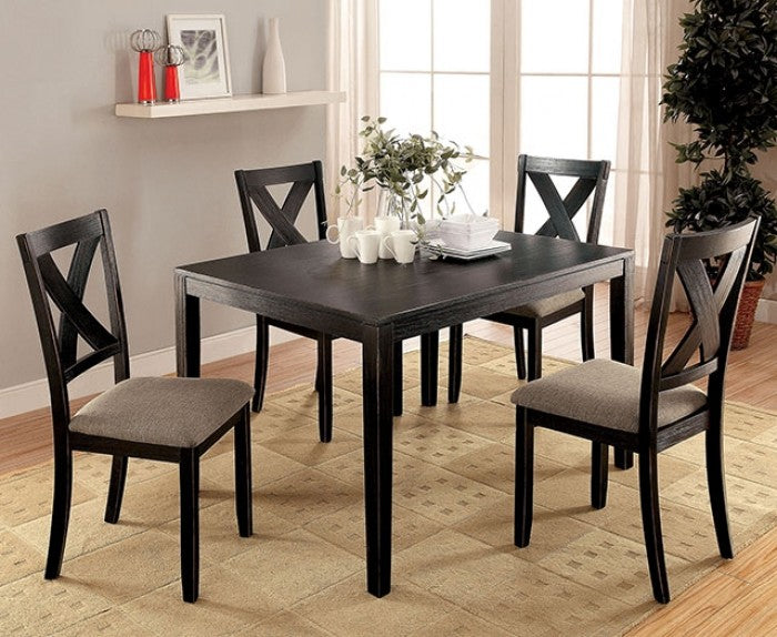 Glenham 5 Pc. Dining Table Set Model Cm3175T-5Pk-Chair By Furniture Of America 