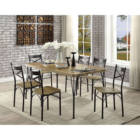Banbury 7 Pc. Dining Table Set Model Cm3279T-60-7Pk-Chair By Furniture Of America 