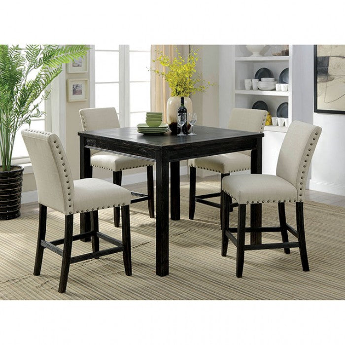 Kristie 5 Pc. Counter Ht. Table Set Model Cm3314Pt-5Pk-Chair By Furniture Of America 