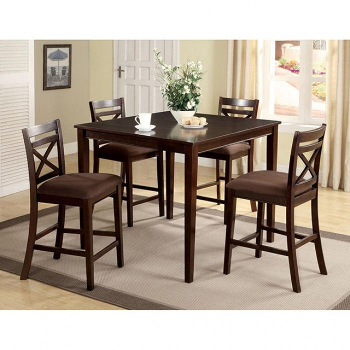 Weston 5 Pc. Counter Ht. Table Set Model Cm3400Pt-5Pk-Chair By Furniture Of America 