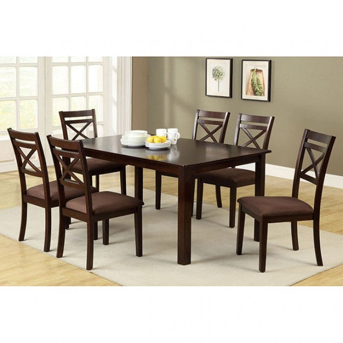 Weston 7 Pc. Dining Table Set Model Cm3400T-7Pk-Chair By Furniture Of America 