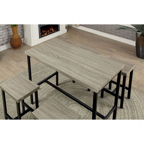 Vilvoorde 5 Pc. Counter Ht. Table Set Model Cm3454Pt-5Pk-Chair By Furniture Of America 