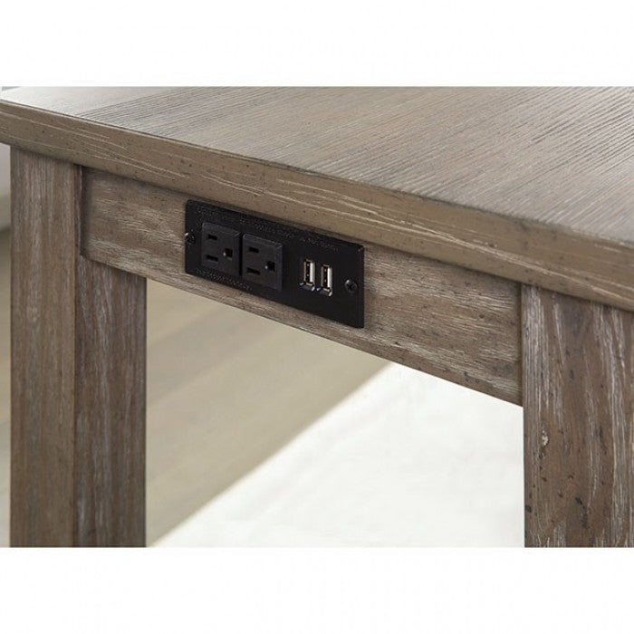 Caerleon 4 Pc. Counter Ht. Dining Set Model Cm3474Gy-Pt-4Pk-Stool By Furniture Of America 