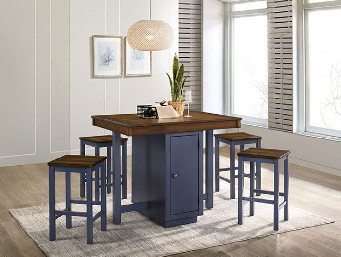 Azurine 5 Pc. Counter Ht. Set Model Cm3493Pt-5Pk-Stool By Furniture Of America 