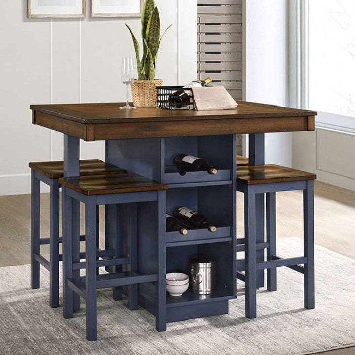 Azurine 5 Pc. Counter Ht. Set Model Cm3493Pt-5Pk-Stool By Furniture Of America 