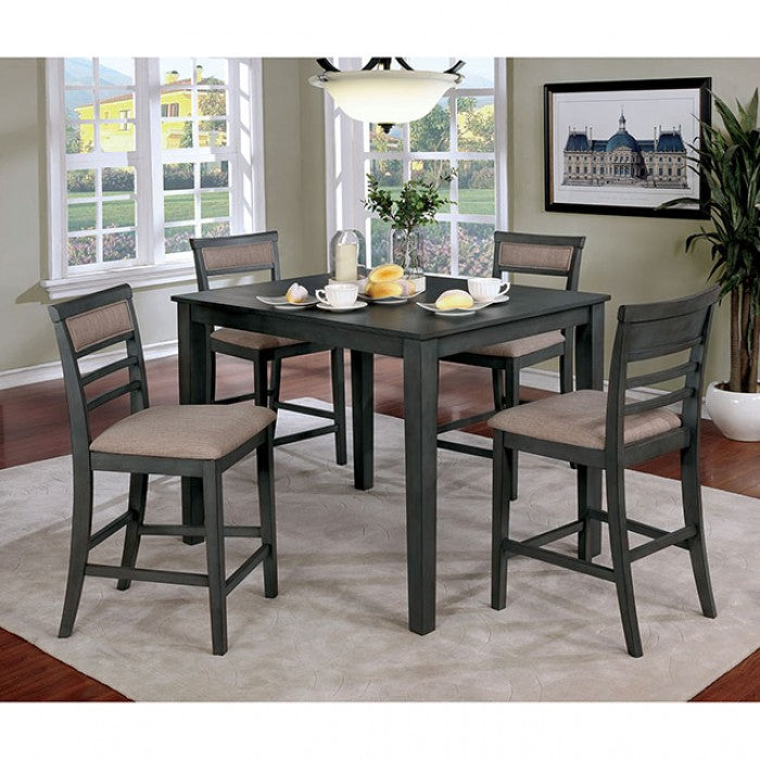 Fafnir 5 Pc. Counter Ht. Table Set Model Cm3607Pt-5Pk-Chair By Furniture Of America 
