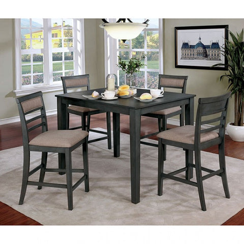 Fafnir 5 Pc. Counter Ht. Table Set Model Cm3607Pt-5Pk-Chair By Furniture Of America 