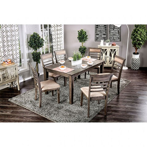 Taylah 7 Pc. Dining Table Set Model Cm3607T-7Pk-Chair By Furniture Of America 