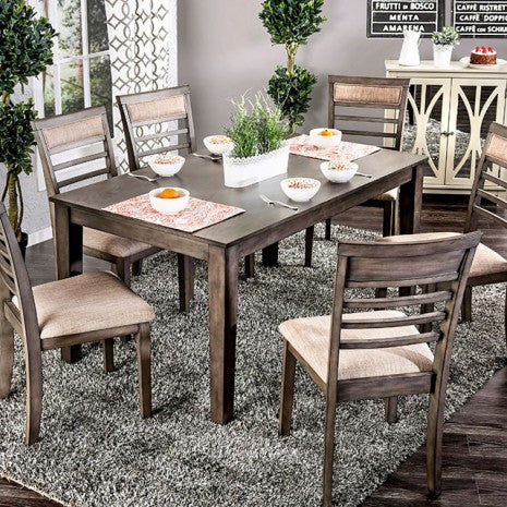 Taylah 7 Pc. Dining Table Set Model Cm3607T-7Pk-Chair By Furniture Of America 
