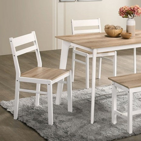 Debbie 5 Pc. Dining Table Set Model Cm3714Nt-T-Bn-5Pk-Chair By Furniture Of America 