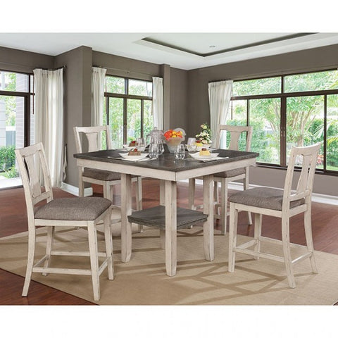 Ann Counter Ht. Table Set Model Cm3752Pt-5Pk-Chair By Furniture Of America 