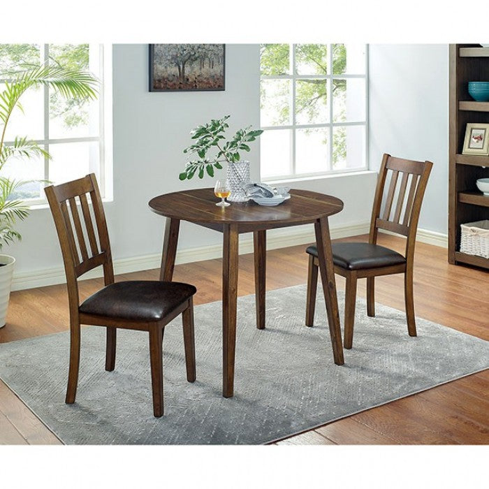 Blackwood 3 Pc. Round Table Set Model Cm3771Rt-3Pk-Chair By Furniture Of America 