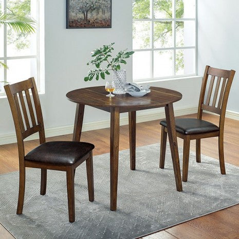 Blackwood 3 Pc. Round Table Set Model Cm3771Rt-3Pk-Chair By Furniture Of America 