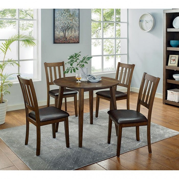 Blackwood 5 Pc. Round Table Set Model Cm3771Rt-5Pk-Chair By Furniture Of America 