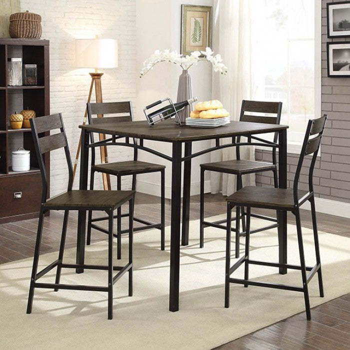 Westport 5 Pc. Counter Ht. Table Set Model Cm3920Pt-5Pk-Chair By Furniture Of America 