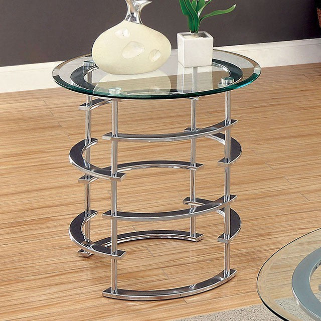 CLONMEL END TABLE, CHROME