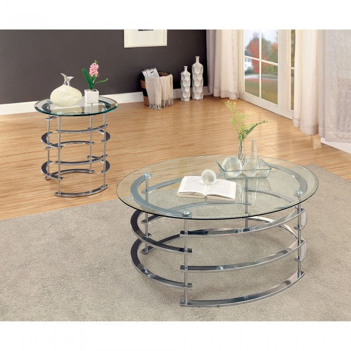 CLONMEL END TABLE, CHROME