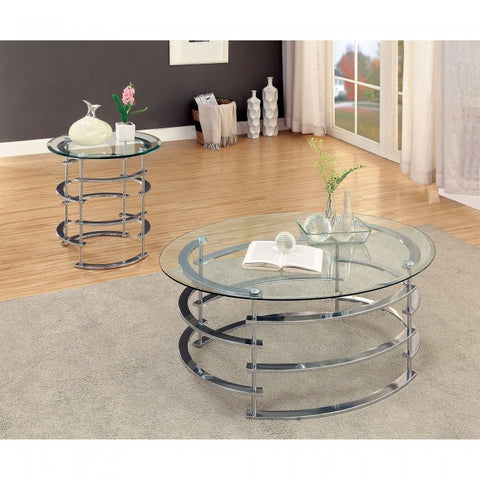CLONMEL END TABLE, CHROME